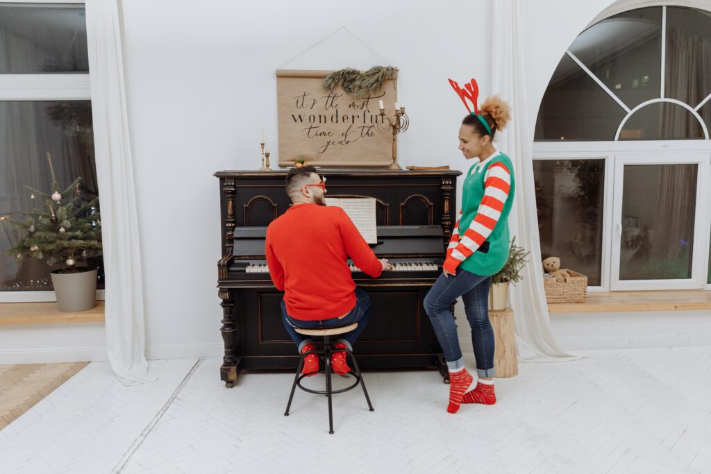 Un piano en cadeau de noël